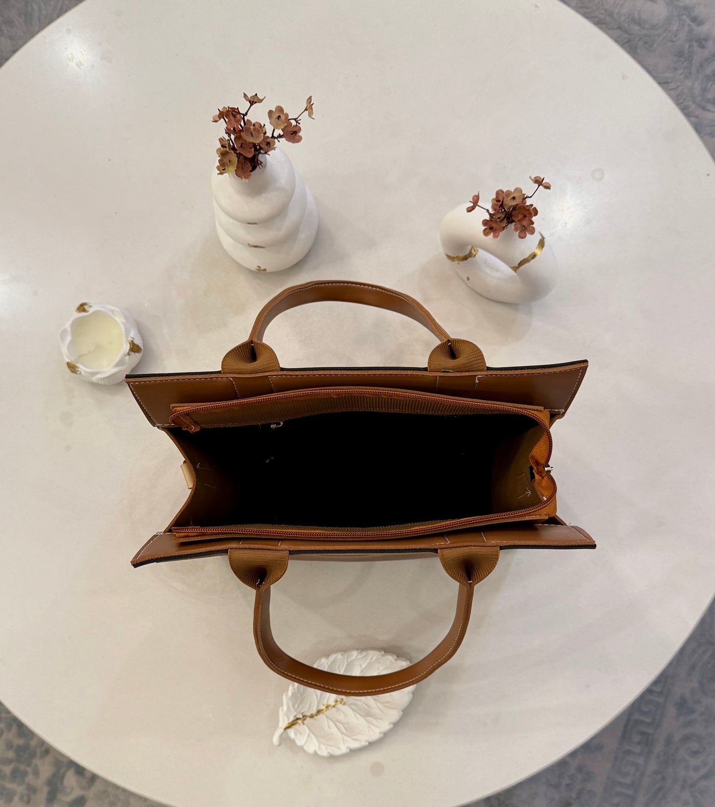 Signature classic Luxe collection - Caramel Suede Tote.