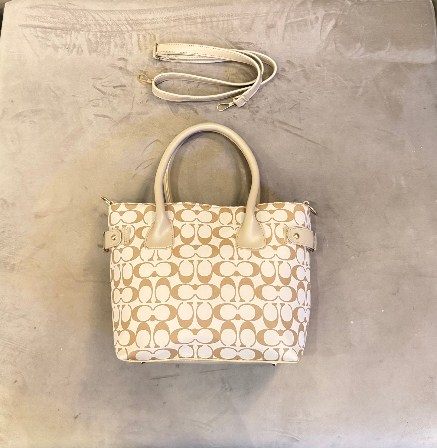 The Heritage Luxe Collection – Golden Beige Grace Tote.