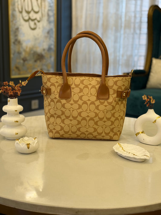The Heritage Luxe Collection – Honey Beige Tote.
