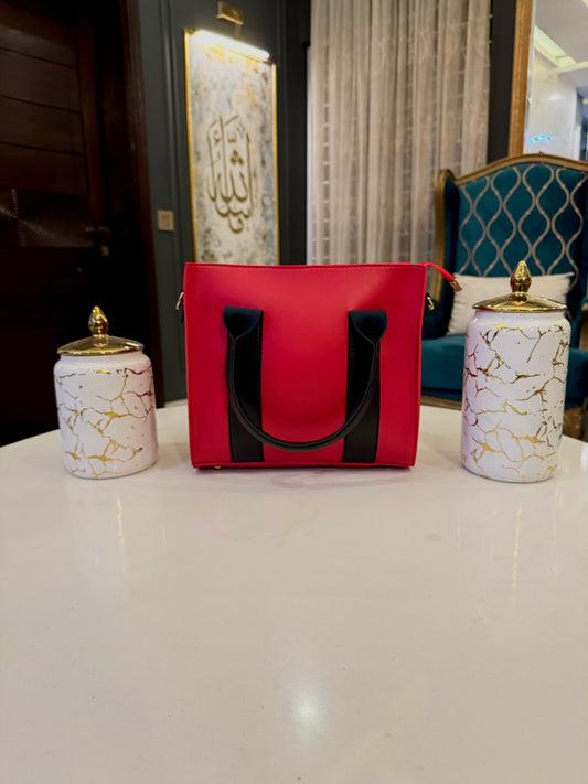 Italian Tote. Wine-Red