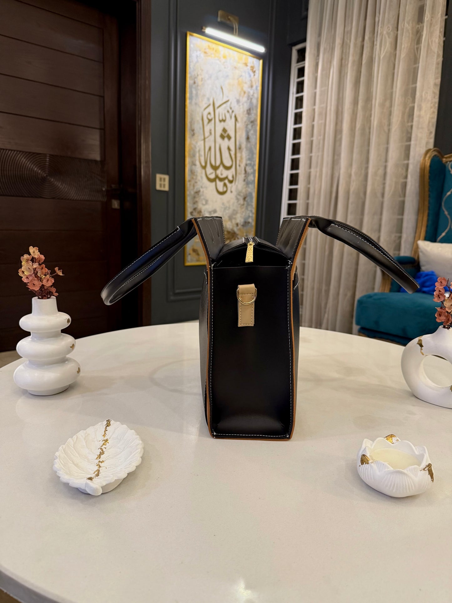 Signature classic Luxe collection - Three-Tone Suede Tote.