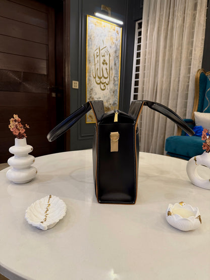 Signature classic Luxe collection - Three-Tone Suede Tote.