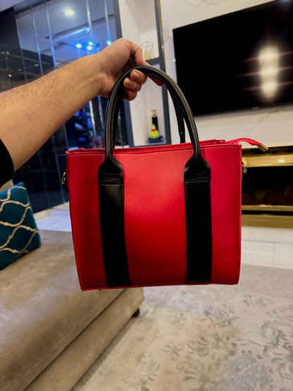 Italian Tote. Wine-Red
