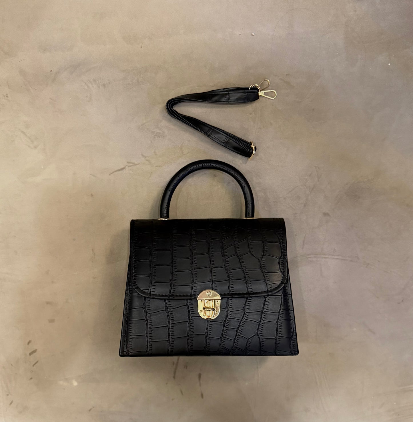 Signature Classic Luxe – Prestige Black Top Handle bag.