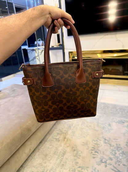 The Heritage Luxe Collection - Mocha Brown Prestige Tote.
