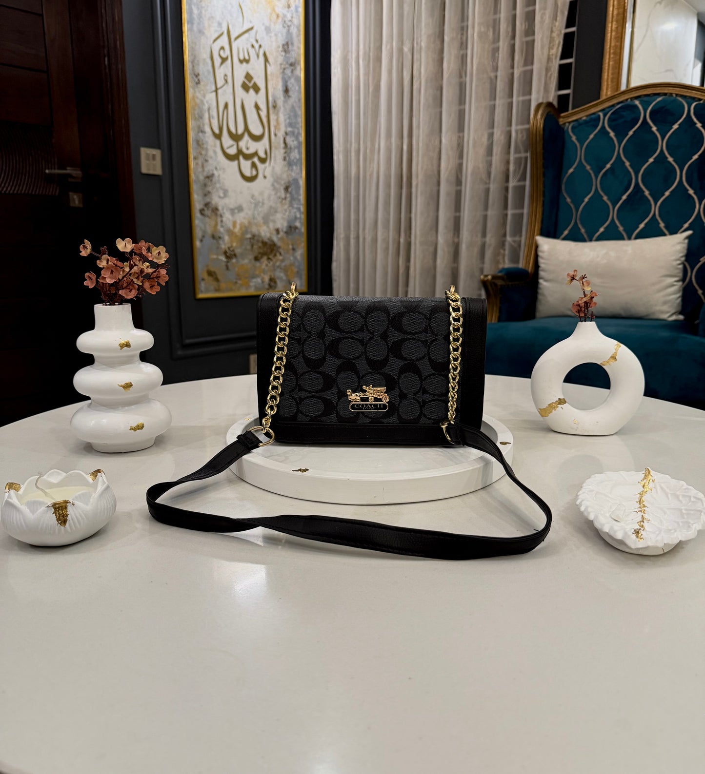 The Heritage Luxe Collection – Noir Majesty Crossbody.