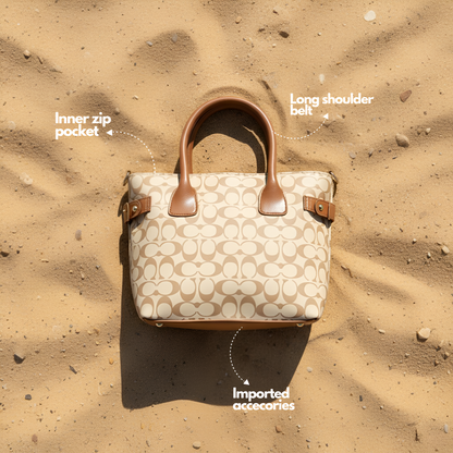 The Heritage Luxe Collection – Honey Beige Tote.