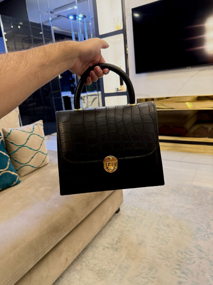 Signature Classic Luxe – Prestige Black Top Handle bag.