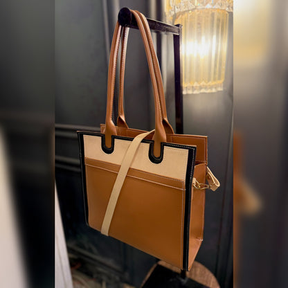 Signature classic Luxe collection - Caramel Suede Tote.