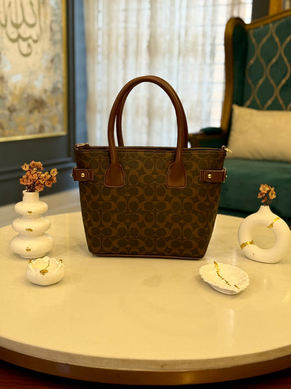 The Heritage Luxe Collection - Mocha Brown Prestige Tote.