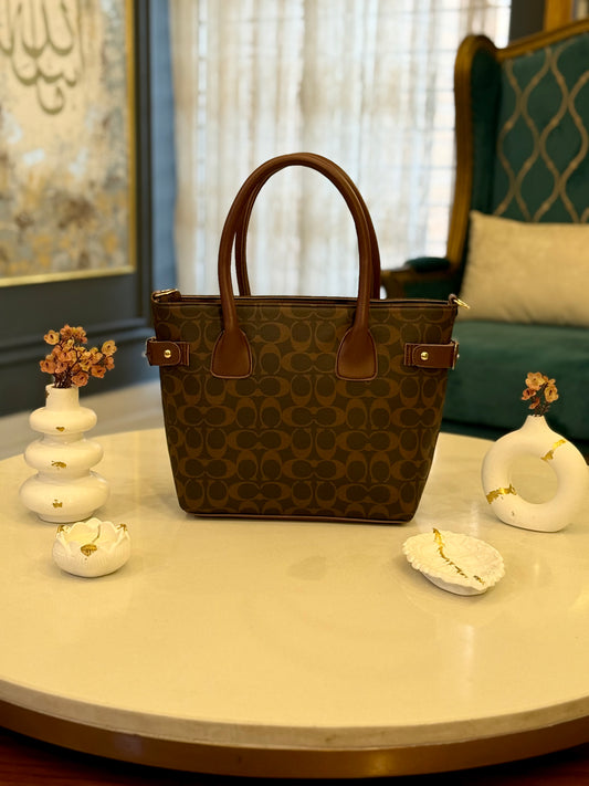 The Heritage Luxe Collection - Mocha Brown Prestige Tote.