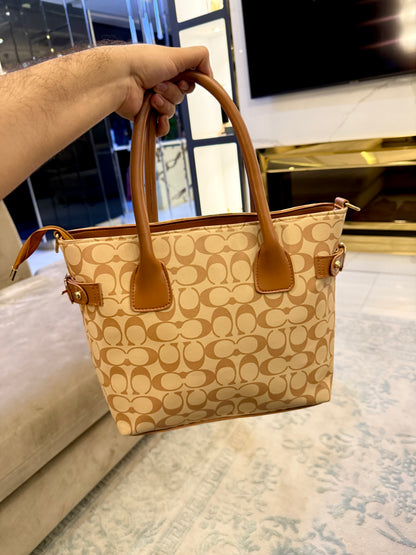 The Heritage Luxe Collection – Honey Beige Tote.