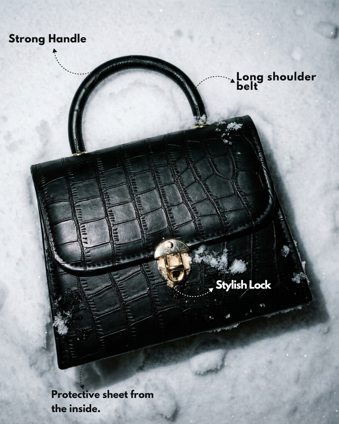 Signature Classic Luxe – Prestige Black Top Handle bag.