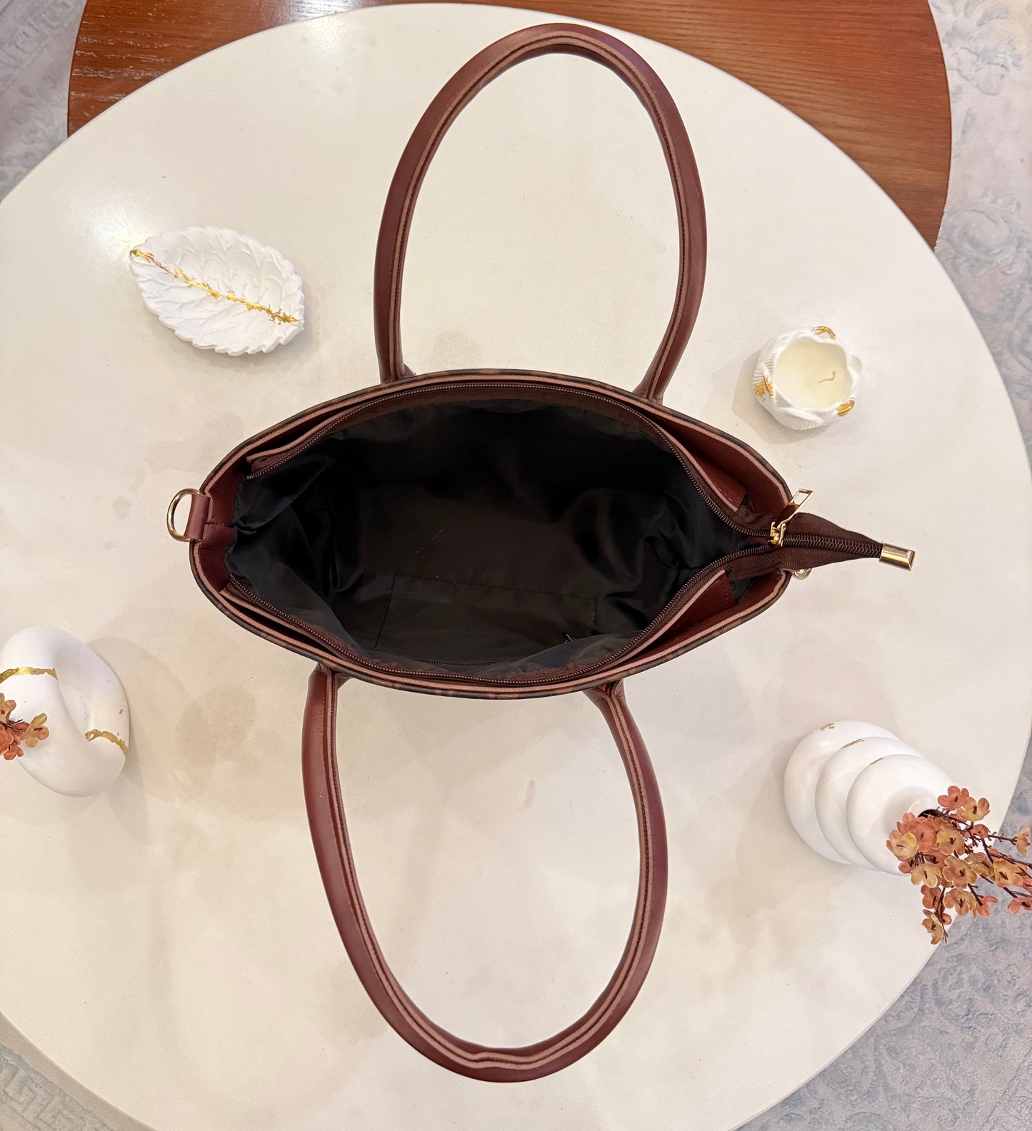 The Heritage Luxe Collection - Mocha Brown Prestige Tote.