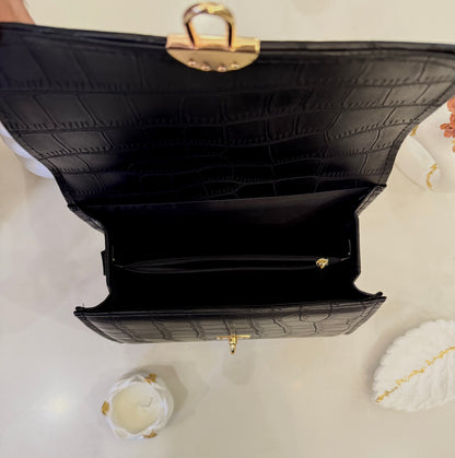 Signature Classic Luxe – Prestige Black Top Handle bag.