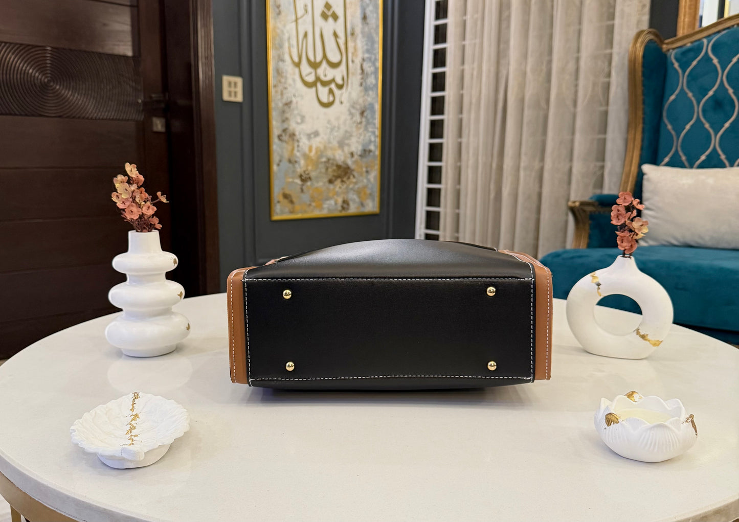 Signature classic Luxe collection - Three-Tone Suede Tote.