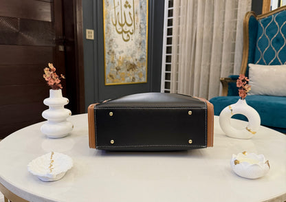 Signature classic Luxe collection - Three-Tone Suede Tote.