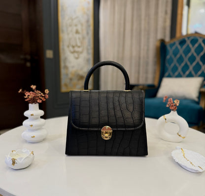 Signature Classic Luxe – Prestige Black Top Handle bag.