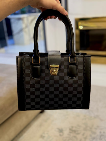 Checkered wish bag - Black