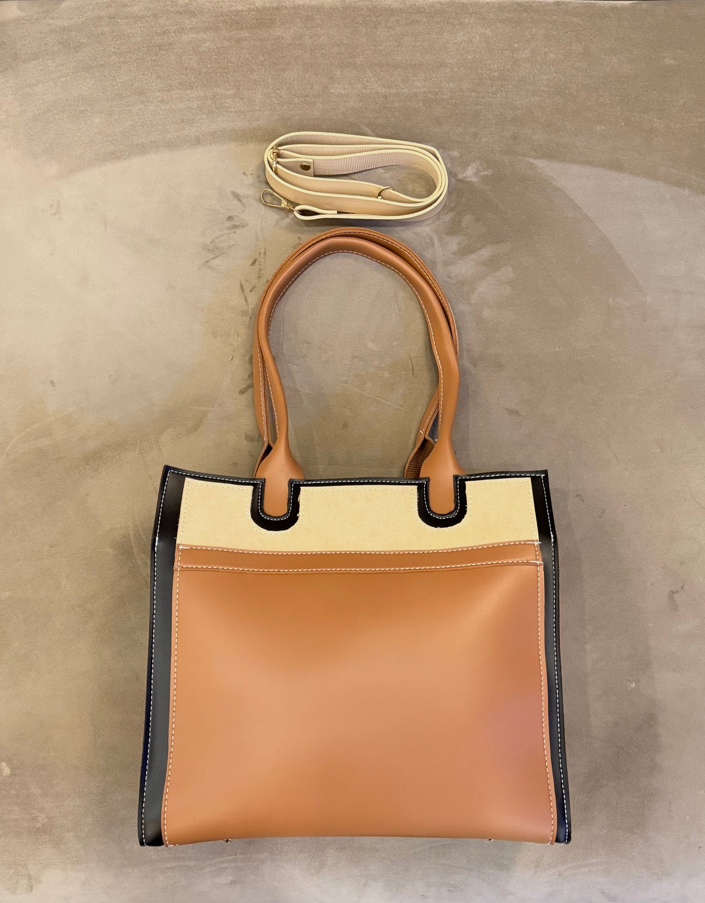 Signature classic Luxe collection - Caramel Suede Tote.