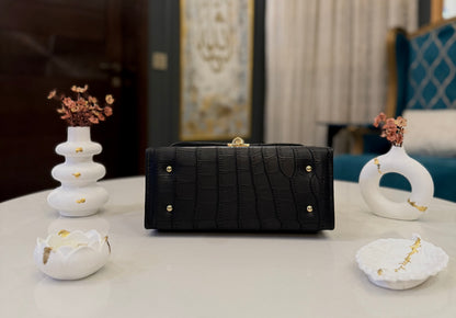 Signature Classic Luxe – Prestige Black Top Handle bag.